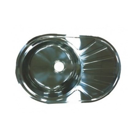 Мойка нерж. SMS-77/50 L лев. (т0.8/г180) овал врез. 11196