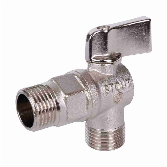 Кран шаровой угловой для бытовой техники 1/2'' х 1/2'' STOUT SVB-0059-001212 - фото 16184