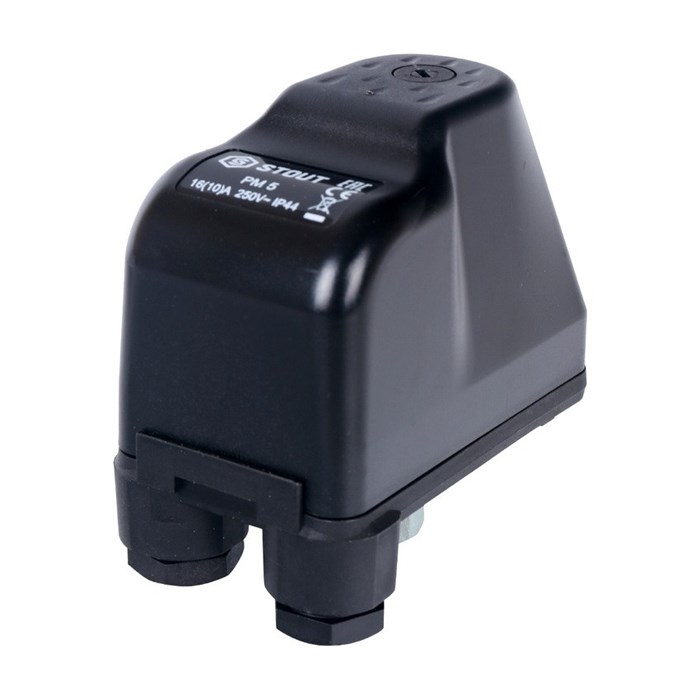 Реле давления PM5G, 1-5 бар, 1/4", с накидной гайкой STOUT STOUT SCS-0001 - фото 16614