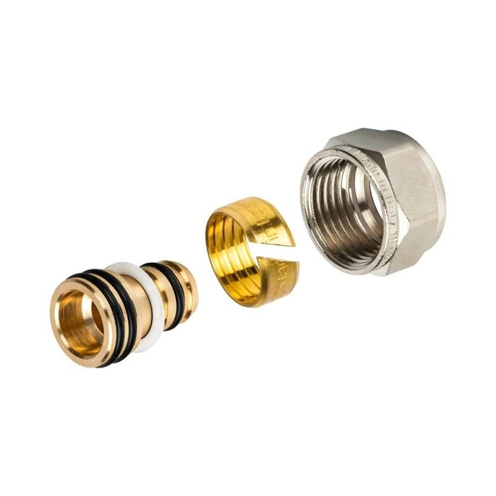 Фитинг компрессионный STOUT для метеллопласт. трубы 16х2,0х1/2" SFC-0022-001620 - фото 16736