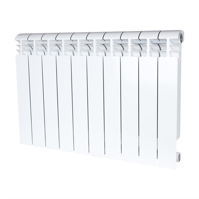 STOUT VEGA 500/100 10 секций радиатор алюминиевый боковое подключение (белый RAL 9016) SRA-1310-050010 - фото 16748