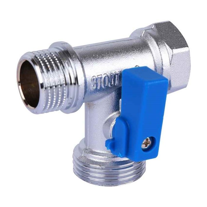 Кран шаровой проходной для бытовой техники 1/2''х3/4''х1/2'' STOUT SVB-0124-123412 - фото 16753