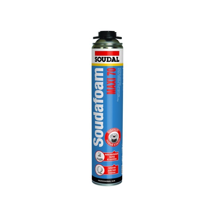 Монтажная пена Soudal MAXI под пистолет 870мл (70л) 113899 (S) - фото 17378