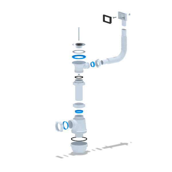 Схема сборки сифона сантехнического ани пласт