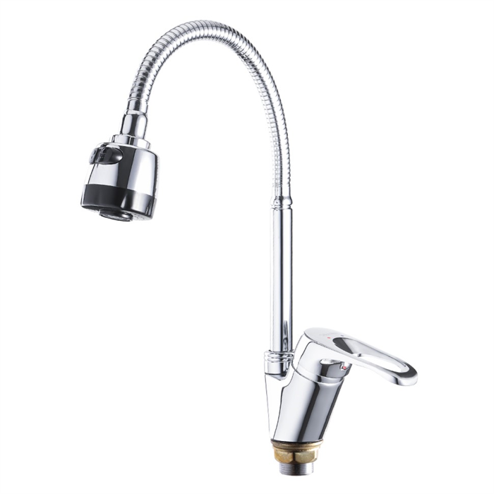 EM4313 Смеситель для кухни хром гибкий излив Maxonor EM4313 - фото 20323