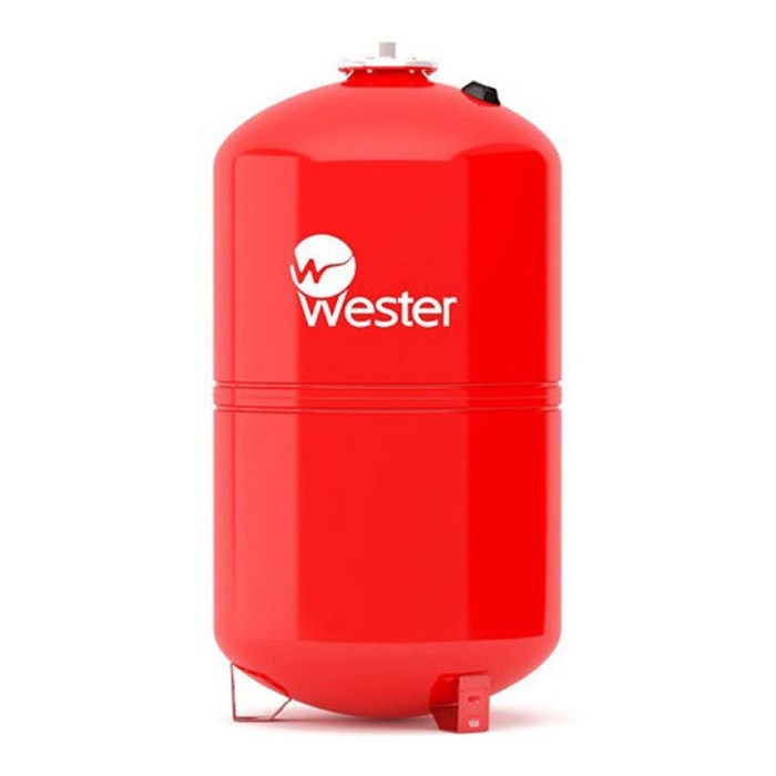 Бак мембранный Wester, 100л. для отопления (красный) с ножками WRV100 - фото 20783