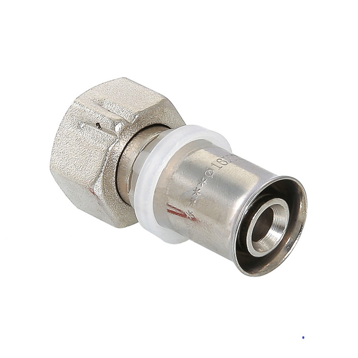 Соединитель пресс VALTEC с НАК. ГАЙКОЙ 20х1/2'' VTm.222.N.002004 - фото 21159