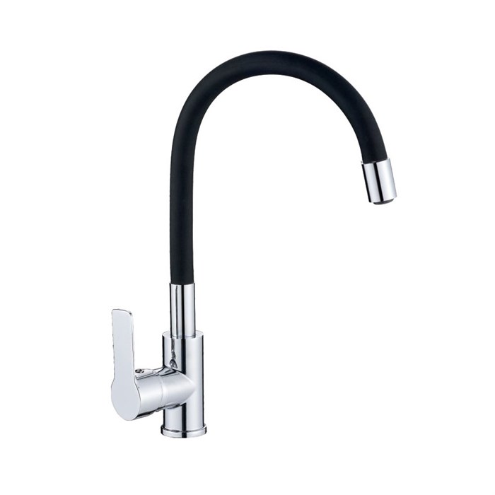 Смеситель для кухни с гибким изливом VALFEX Estreya Chrome/Black VF.70112-7 - фото 21250