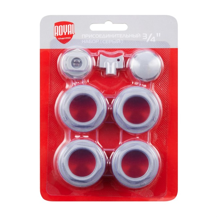 Комплект монтажный для радиатора Royal Thermo 3/4" silver СЕРЕБРИСТЫЙ RT3/4S