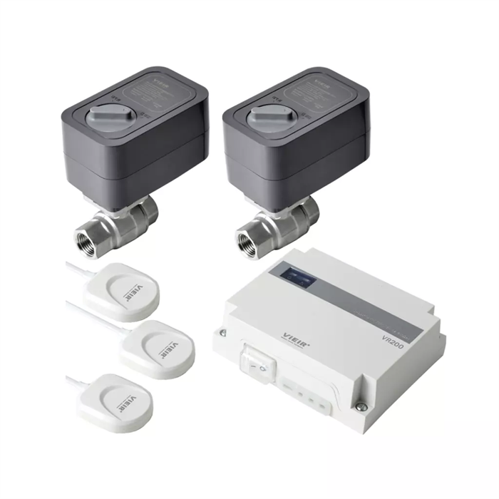 Система контроля протечки воды 3/4" VIEIR VR23-2 (3 проводных датчика) VR23-2