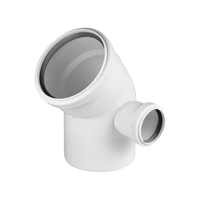 Отвод PRIME универсальный 110/50х45° прав. для вн. малошумной канализ. VALFEX 23112150PR