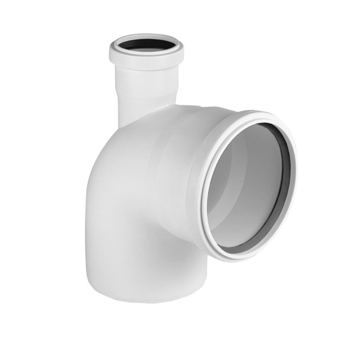 Отвод PRIME универсальный 110/50х90° фронт-вверх для вн. малошумной канализ. VALFEX 23125150PR