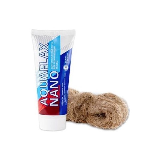 Комплект монтажный уплотнительный Aquaflax nano (паста 30г + лен 15г) 21603