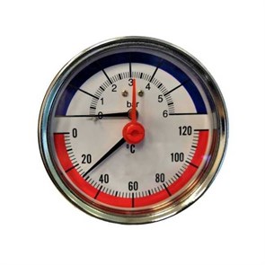 Термоманометр горизонт.  6 bar/120*(d80x1/2) (аксиальный)