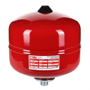 Бак мембранный для систем отопления VALTEC, красный,  8л (Фламко)