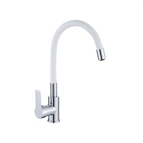 Смеситель для кухни с гибким изливом VALFEX Estreya Chrome/White VF.70112-8