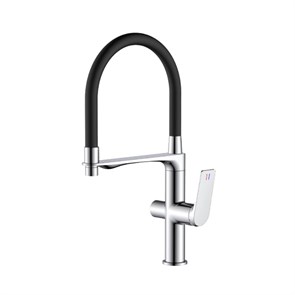 Смеситель для кухни с подключением фильтра и гибким изливом VALFEX Adara Chrome VF.76816