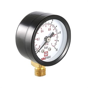 Манометр Ду 40 VT.TM40 с нижним подключением 1/8'',   0-6 бар (для подпиточного клапана) VT.TM40.DC.01