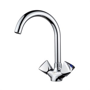 Смеситель для мойки MELODIA Lucia, высокий излив, кран-буксы резина, без гибкой подводки MDV32215