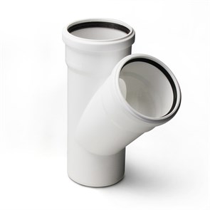Тройник PRIME 110/110х45° для вн. малошумной канализ. VALFEX 22110110PR