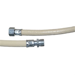 Шланг газовый ПВХ 1/2'' с полиэфирной нитью 1,5 м вн/нар БЕЛЫЙ 21495