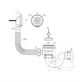 АНИ Сифон для ванны с выпуском и переливом 1 1/2''  E-150   (35) E150