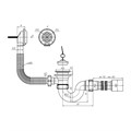 АНИ Сифон для ванны с выпуском и переливом с гофрой 1 1/2-40-50 E-155 E155