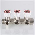 Коллектор VALTEC с регул. вентилями, 3/4''х3 вых. 1/2'' нар. (на подающий трубопровод) VTc.570.N.0503 - фото 18522