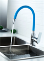 MN70112-4 Смеситель для кухни гибкий излив, с гайкой, синий/хром Maxonor MN70112-4 - фото 19267