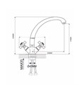 MN4824 Смеситель для кухни хром Maxonor MN4824