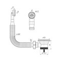АНИ Перелив д/мойки 1 1/2'' гибкий КРУГЛЫЙ   N120S N120S - фото 20415