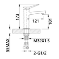 V423511 Смеситель для раковины VIEIR V423511 - фото 21507 V423511 Смеситель для раковины VIEIR V423511 - фото 21507