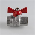Кран шаровый полнопроходной, ГОСТ, рукоятка-бабочка   1/2" (Дн15) вн.-вн. VALTEC VT.417.N.04