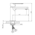 Смеситель для раковины VALFEX Atlas Chrome VF.10617