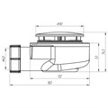 АНИ Сифон для душ. поддона 1 1/2", диаметр выпуска 60мм, высота 53мм, хром E550C E550C