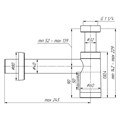 АНИ Сифон 1 1/4''*40 ''Ани'' BRB1004 с переходной трубкой D40, белый BRB1004