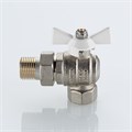 Кран шаровой УГЛОВОЙ Valtec BASE-ГОСТ с полусгоном  3/4" вн.-нар. белая рукоятка VT.228S.NW.05
