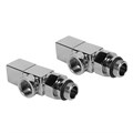 Набор дизайн-вентилей Royal Thermo CUBE, осевой (хром) 1/2" RTE 56.003