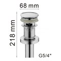 Донный клапан 1 1/4'' для раковины с переливом HB65-2 (большой грибок) HB65-2